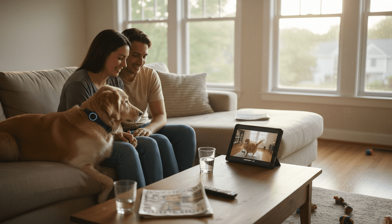 Couple monitors pet with smart camera